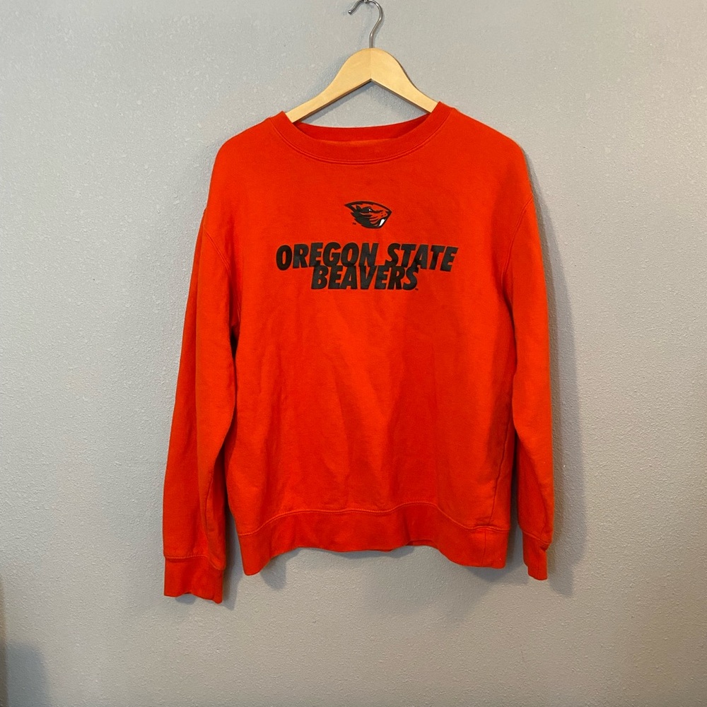 Russell Oregon State Beavers Crewneck Sweatshirt. Orange. Large.